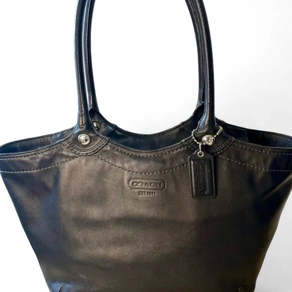 Coach Bleeker Legacy Stripe Glove Tanned Leather Tote - Picture 2 of 7